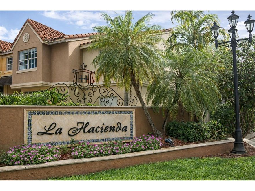 Welcome to this beautifully maintained 1-bedroom, 1-bath condo with a spacious den, located in a very well-managed, gated, and family-friendly community of La Hacienda. This unit features tile flooring throughout, an open-concept kitchen with stainless steel appliances, vaulted ceilings, and an in-unit washer and dryer for added convenience.
The community offers excellent amenities, including a playground, swimming pool, clubhouse, fitness center, and tennis court, along with 24/7 security guard service. Guest parking is available, and the unit includes one assigned parking space.
The low HOA covers water service, common areas, and roof maintenance, making this a truly low-maintenance property. The community has no special assessments.
An excellent opportunity for both homeowners and investors, this unit is easy to rent. Conveniently located near SR-826 with quick access to major highways, shopping centers, restaurants, schools, and public transportation, just minutes from Main Street Miami Lakes.
