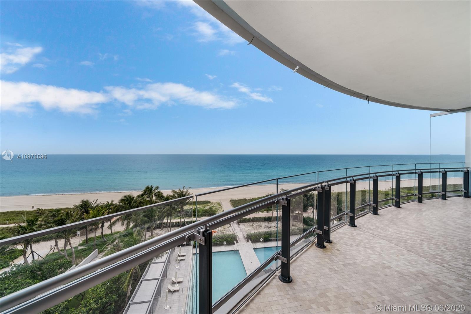 Three bedroom, three-and-a-half bathroom residence at Eighty Seven Park by Priztker award-winning architect Renzo Piano. Be the first to live in one of a limited selection of oceanfront residences designed to seamlessly embrace park and ocean in Miami Beach's most coveted seaside neighborhood. The building sits between a 35-acre ocean front park to the south and private two-acre private park to the north that are designed by West 8 landscape architects. Enjoy views of the ocean, park and city skyline. Full service building with concierge, two pools, full-service spa, ocean view gym, and wine bar.
