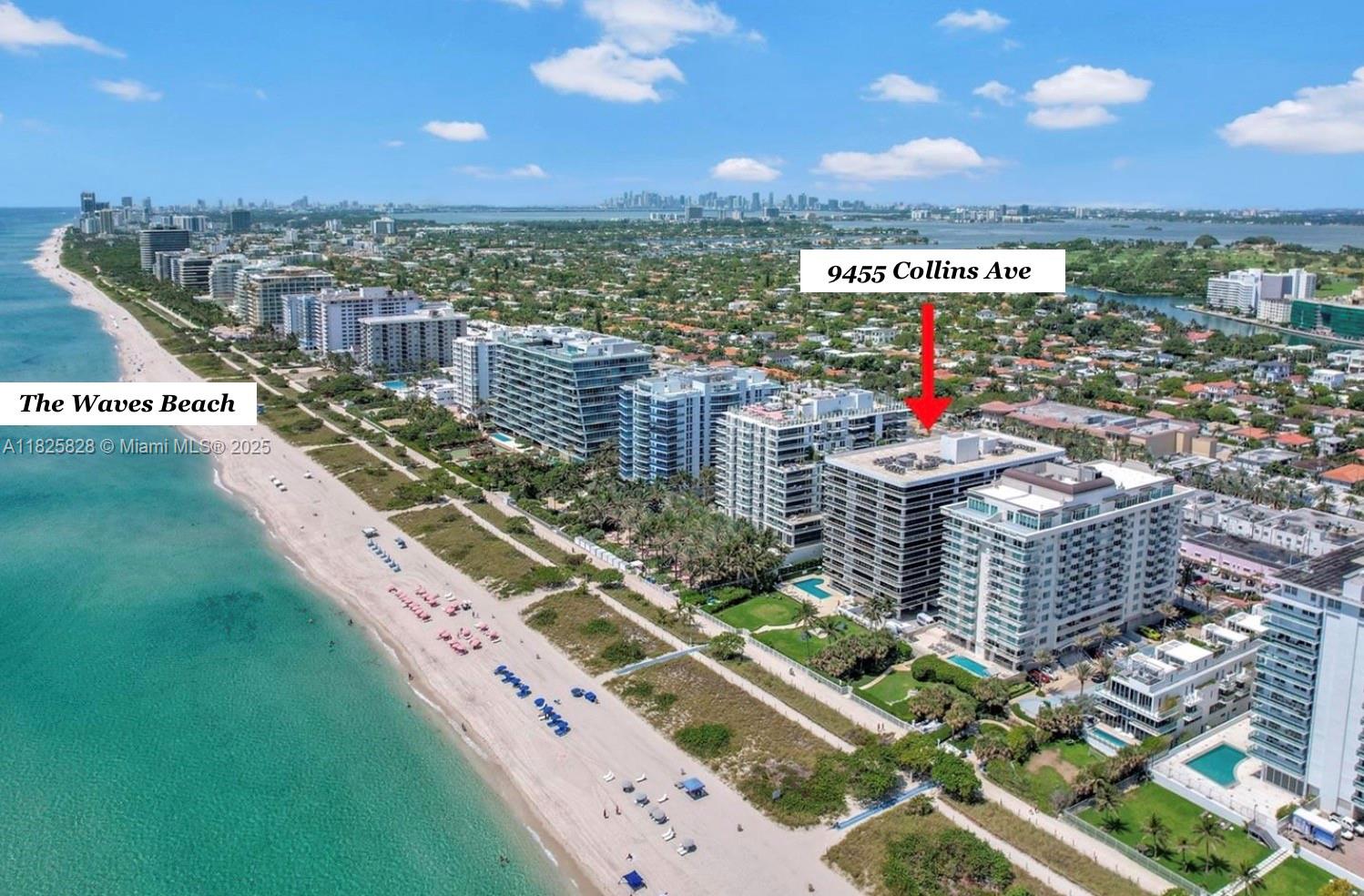 Experience Ocean living in " The Waves," an oceanfront boutique building in Surfside. Introducing unit 301. A split spacious 2-bedroom and 2-bathroom condo, at 9455 Collins Ave, private balcony, 1,260 sq.ft. Recently painted and move-in ready, with an open layout, in-unit laundry, and large windows. The building offers: 24-hour doorman, gym, jacuzzi, heated pool, full beach service, clubroom, and valet. Perfectly located steps from Bal Harbour Shops, top-rated dining, houses of worship, and a beach pedestrian path. A+ Location. Ruth K. Broad Elementary School zone. Coastal living with unmatched experience. An ideal combination of comfort, space, and location.