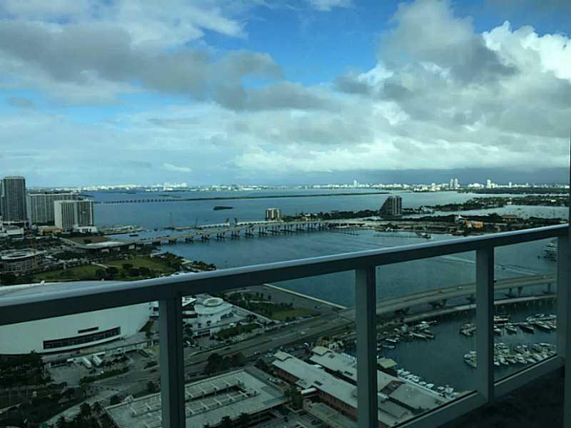 SPECTACULAR VIEW FROM 45TH FLOOR, NICELY FURNISHED UNIT, WITH 2 TWIN BEDS IN GUEST ROOM , 1 KING BED IN MASTER BEDROOM, ENJOY A FANTASTIC 5 STAR BUILDING. New flooring is going to be installed. Unit will be ready by December 1st