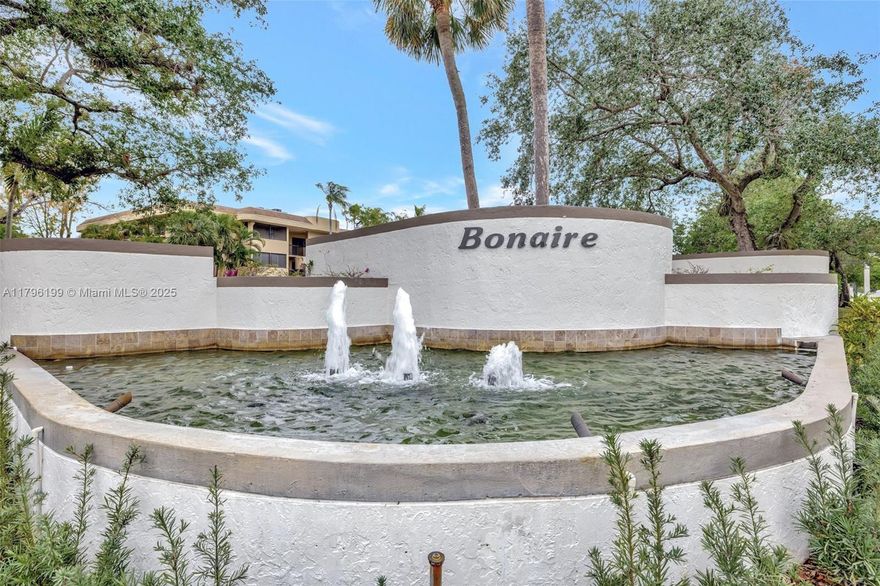 Spacious TURNKEY  2 br / 2 bath in the gated community of Bonaire at Woodmont in Tamarac. Tile/Marble floors. Plenty of guest parking. 1 pet / 25 lb max. SELLER IS OFFERING A $5000 CREDIT TOWARDS CLOSING COSTS!  No rentals. Mailbox conveniently located next to elevator. Peaceful screened patio with sliding glass w/ beautiful views of greenery . Full size washer/dryer.  Association req 12 months of HOA in escrow for first 36 months. Monthly HOA $792 (2025) incl water, sewer, trash, cable, 1 assigned parking (addl available), amenities: 2 pools, saunas, hottubs, community room, bbq area, bike storage. Walking distance to Woodmont golf course. Minutes to Coral Square Mall, parks, grocery stores, restaurants, shopping along University Drive & elsewhere