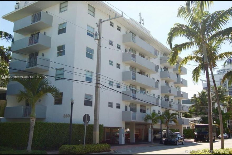 Spacious 1-bedroom, 1-bath condo at 360 Meridian Avenue, located in Miami Beach. Boutique building with secure entry and assigned parking.  Walk to the beach, South Pointe Park, and world-class dining. Perfect as a primary home, pied-à-terre, or income property in South of Fifth.