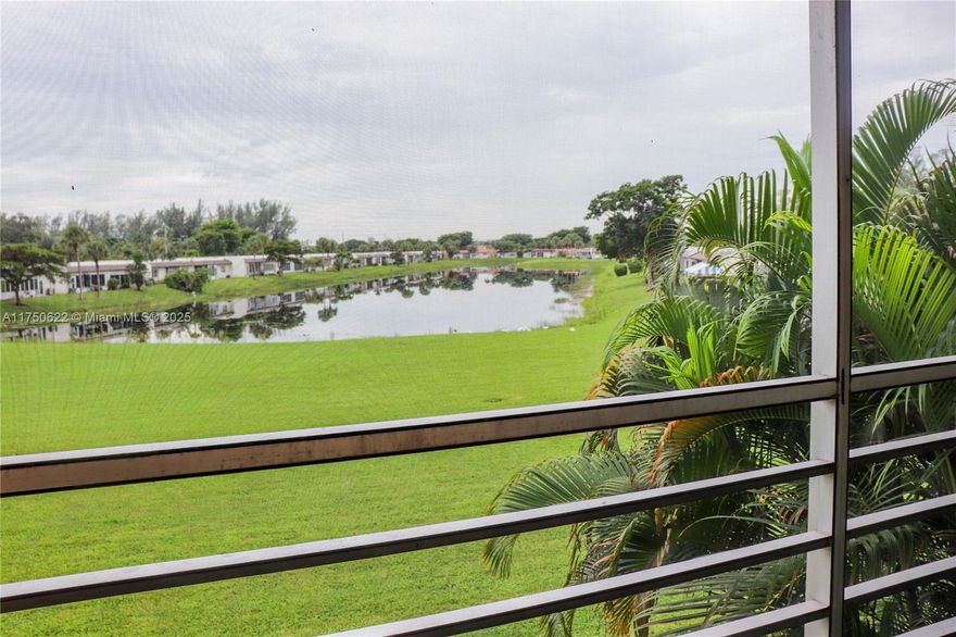 Discover stunning sunsets from this spacious 2-bedroom, 2-bathroom condo in the desirable 55+ Golden Lakes Village. This meticulously maintained unit features modern stainless-steel appliances, a brand-new water heater (2024), ample storage, and an expansive screened-in patio offering serene landscape views. The primary suite includes a generous walk-in closet and an en suite Bath Fitter shower for added comfort and accessibility. Residents enjoy easy access to Publix, pharmacies, top healthcare facilities, shopping, dining, and major highways. It is conveniently located just minutes from West Palm Beach International Airport. Don't miss this incredible opportunity—schedule your showing today!