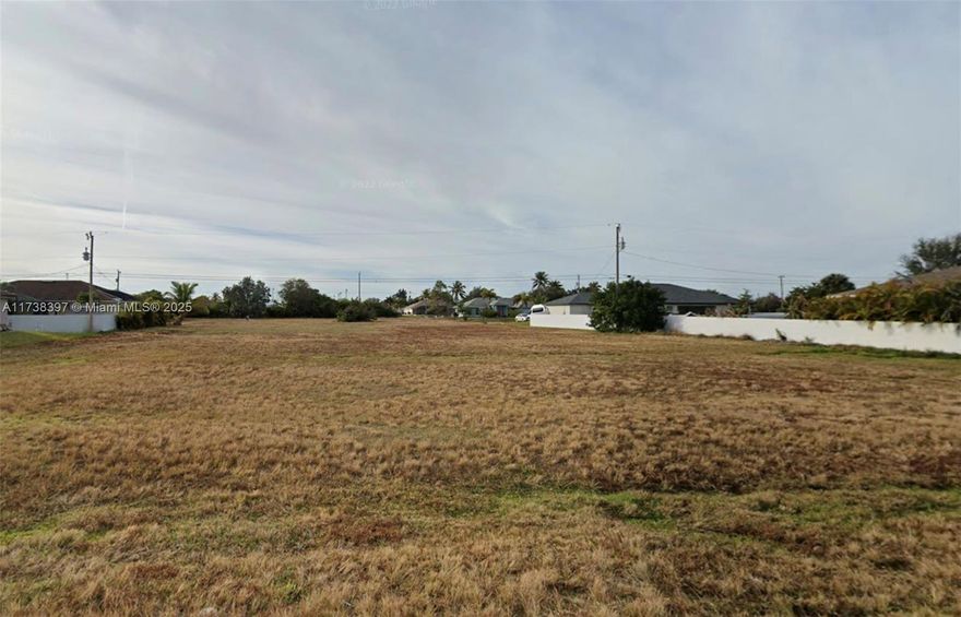 Prime residential lot in a desirable location in Cape Coral , offering tons of space for you to build your dream single-family home.