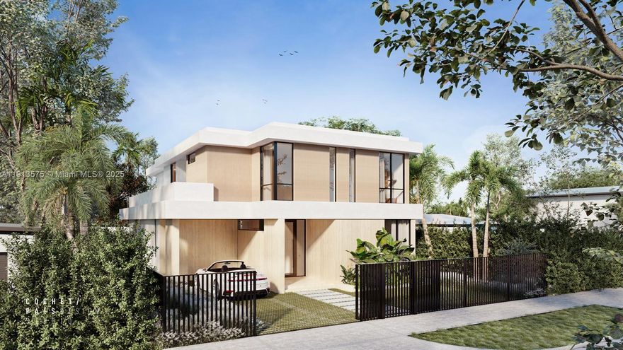 Casa Oak,a new-construction modern residence in Coconut Grove crafted for elevated living. This 4-bed + den, 4.5-bath home offers 3,442 SF A/C, large-format European tile, wide-plank white oak floors, expansive 10’ & 9’ sliding doors, & seamless indoor/outdoor flow. Custom furniture included in the main living areas, primary suite, & garden. Kitchen Taj Mahal quartzite, Miele appliances, & custom oak cabinetry. Millwork package includes TV unit, Walk-in closets, entertainer’s bar, vanities & more. Full Control4 system integrates speakers, lighting, cameras, & motorized shades. Trimless lighting & shadow-reveal baseboard details throughout, with bathrooms in imported travertine stone & ENVO smart toilets. Outdoor summer kitchen, pool, & covered deck. Short distance from CocoWalk, parks,& top dining.