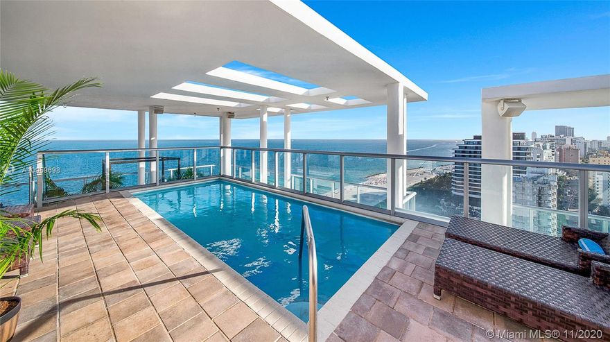 FIRST TIME LISTED! Experience unparalleled oceanfront living in this 2-story PH w/ over 10,000 SF of indoor-outdoor living space, in the heart of Miami Beach’s Faena District. This one-of-a-kind ‘mansion in the sky’ features breathtaking views overlooking the Ocean, South Beach, & Downtown. This PH is the ultimate space for entertaining, encompassing a private sprawling rooftop w/ a pool, an outdoor chef’s kitchen, a private elevator entrance, a state-of-the-art kitchen & living room, all with unobstructed views. This 4 bed, 4.5 bath masterpiece has wrap around balconies & an impeccably designed custom interior. A private poolside guest suite serves as a fifth bed & bath. The Caribbean features concierge service for beach & pool, 24 hr valet service, gym, and 2 assigned parking spaces.