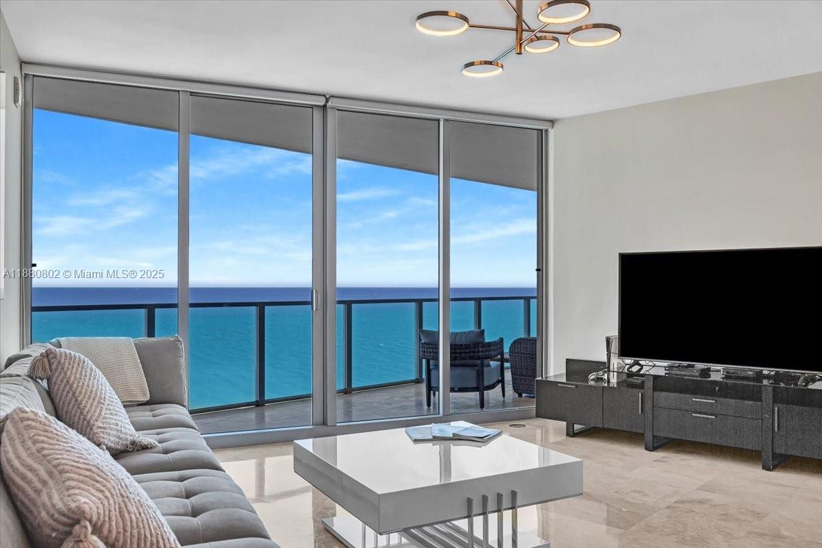 Ocean-views from every Room! Enter through your private elevator foyer in a sophisticated flow-through residence offering a generous living & dining area, 3 size-able bdrms& 3+half bath. Breathless ocean views & skyline views from every angle. 2 large balconies; 1 on the North side & 1 on the East-side offering full of sunlight. Separate laundry room & ample closets. Feels like a home. Discover the hidden gem of Ocean Palms Hollywood that redefines luxury w its 5 star resort-style amenities:24Hr security, valet parking, state of the art fitness center, pristine beaches w towel/chair service, tennis court, basketball hoop, billards room, media Room, social room, sauna, snack bar, located directly across the new Publix, minutes to Aventura Mall, Hollywood Boardwalk, Great dining & much more