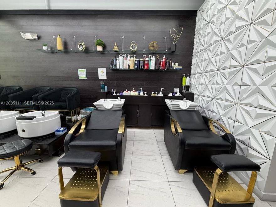 This Beauty Salon is in the middle of everything. This business have everything include assets and inventory, excluding nail polish an other inventory pertaining to station tenants.
