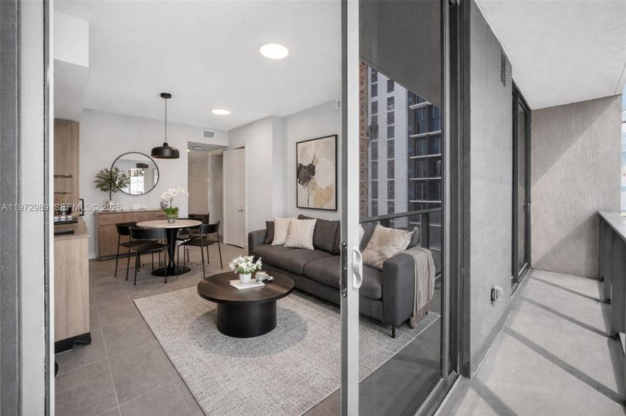 Highly desirable and most efficient layout is now available in the brand-new 501 Residences! In the heart of Miami Downtown, a fully furnished and turnkey, 1 Bed + Den / 2 Full Baths features 597 SqFt, exceptionally positioned for short term/long term rentals or for immediate move in.Residents and guests enjoy 20,000+ sq ft of resort-style amenities, including 24/7 valet, rooftop pool and hot-tub with panoramic views, state-of-the-art fitness center, co-working spaces, pet lounge, private club suite, media room, and more. Located just steps from Miami Worldcenter, world-class dining, entertainment, transit, and cultural venues, 501 Residences delivers the ultimate walkable downtown lifestyle. The apartment is fully equipped with household essentials, ready to use, and comes with a designated storage unit too. Without rental restrictions on one hand, but without a hectic hotel component either, this building offers a more refined residential experience than other nearby condo-hotel buildings, making it a perfect short term rental investment, a second home, or a combination of both. Don’t miss this outstanding income producing opportunity in one of Miami’s fastest-growing urban​​‌​​​​‌​‌​​​‌‌​​​‌‌‌​​‌​​‌‌​​​​ cores.