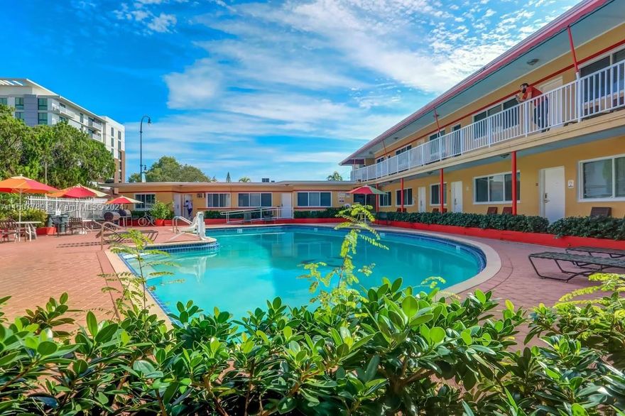 Welcome to an outstanding investment opportunity located in Hollywood. This property features a 30-room hotel, currently in operation and delivering an impressive return of 7.6%. Its distinctive Art Deco style adds a touch of timeless elegance to the vibrant surroundings.
In addition to the 30 rooms, it has an impressive swimming pool, two storage rooms and new roof.
Strategically located on S Federal Highway, this property benefits from high visibility and accessibility, making it an attractive destination for both business and leisure travelers. Close to Arts park, restaurants, shops, bars, clubs and 5 minutes away from the beach. 
Positioned for future growth, this property offers various possibilities for expansion or adaptation to evolving market trends.