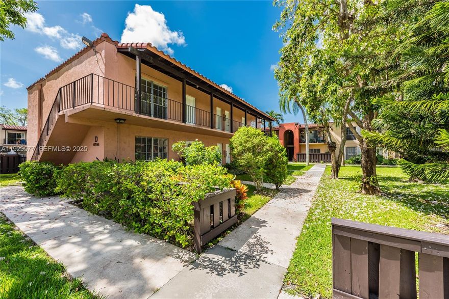 Spanish Trace Condo, Prime location in the heart of Kendall. Updated 2/2 apartment on the second floor. Very well-maintained Community. Security Gate. Guards. Alot of amenities: Pool, Clubhouse, Exercise Room, Tennis Court and Laundry rooms in site. Fantastic Schools nearby. Across the street from Publix Supermarket, CVS, Bus lines as well as many restaurants and retail. Updated kitchen with stainless steel appliances. Tiled floors and laminated in MB. Easy access to Palmetto Expressway and Turnpike. Miami Dade College South Campus and Baptist Hospital are short distance away. No elevator. No pets. Please make your appointments through Showing Assist.