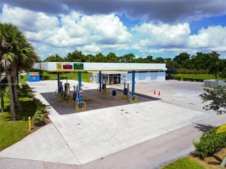 Exceptional investment opportunity! This property includes the real estate, a fully operational gas station business, an on-site mechanic workshop, a convenient car wash, and ample open space ideal for additional rental income opportunities such as food trucks or other businesses. Strategically located in a high-traffic area, the property offers strong visibility, multiple income streams, and significant potential for future growth. A rare chance to own a turnkey operation with both property and business included.