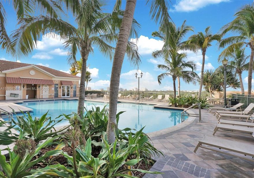 Spacious 2 bedroom, 2 bath condo with contemporary style. Stainless steel appliances. Split bedroom floor plan. Cable and internet included. Marble bathrooms with separate shower and Roman tub in master bedroom. In-unit washer and dryer. Large balcony overlooking the Palazzo pool with unobstructed north-facing views. Located on tree-lined Coral Way. Walk to Miracle Shops, restaurants, galleries and more.  Easy to show. See agent's remarks.