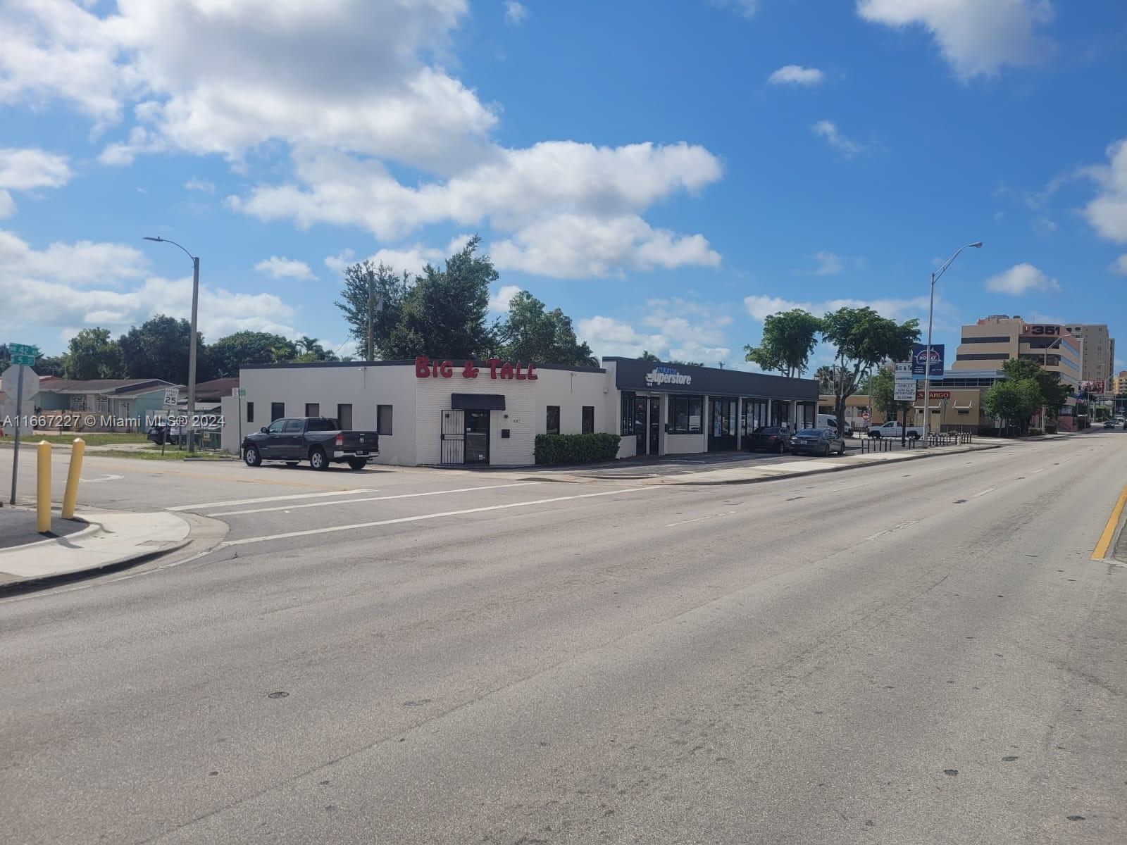 Located in the thriving Miami area, this exceptional property offers an unparalleled investment opportunity for a covered land play for Land / Multifamily investors or NNN Lease Investment. This commercial building office/ retail/ shopping center listing with frontage on 475 Le Jeune Road aka NW 42 Avenue. Boasting a prime location, this property provides convenient access to the city's vibrant attractions such as the upcoming Inter Miami Stadium, Miami International Airport, Coral Gables Downtown. With its strategic positioning on a major corridor, this property presents a unique opportunity for investors to capitalize on the high-demand market of the Miami area. The property is +/-6,006 SF on +/-18,270 SF lot. The property is divisible in 3-4 units from 1,169 SF. Zoned T-6-8