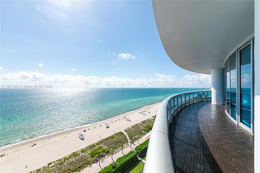 Welcome to one of the most breathtaking panoramic ocean views from this condo residence located at the distinguished Bath Club. Residence #1807 is conformed of a well allocated 2,959 SF of interior living area plus a large balcony with 483 SF, 3 large bedrooms and 3-1/2 bathrooms. Enjoy floor-to-ceiling windows facing the ocean with contemporary high-end finishes, including automatic blinds, porcelain floors, custom kitchen and closets plus a spacious laundry room. Furthermore, you will have 2 assigned parking spaces plus complimentary valet for your guests. The Bath Club features 540 feet of beachfront, it also offers a swimming pool and outdoor spa, two clay tennis courts, premium concierge services, 24-hr. security, and fully equipped gym.