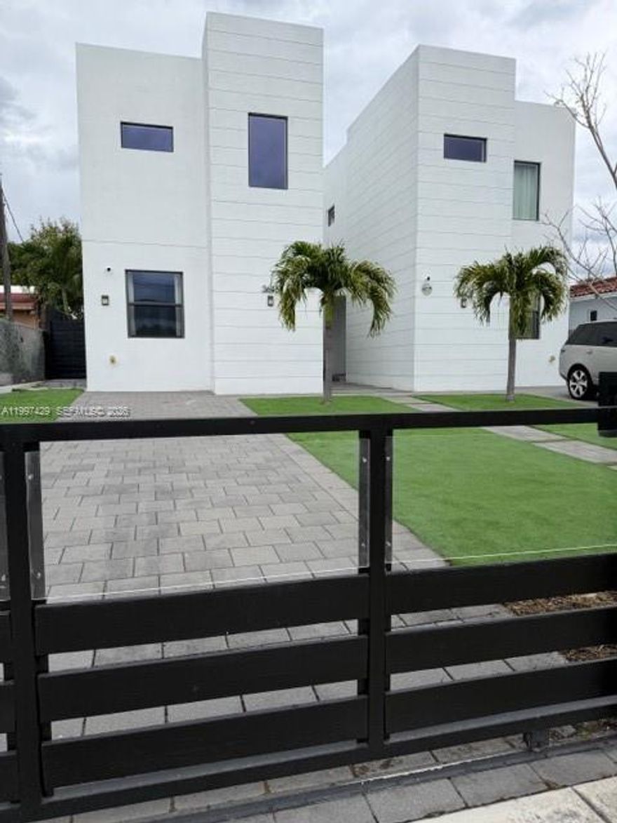 Stunning modern townhouse built in 2021 Ideally located in the heart of Miami, just minutes from Downtown Coral Gables, Downtown Miami, Coconut Grove, and Miami International Airport. — approx. 2,200 SF with 4BR/4BA. Open contemporary floorplan with high-end finishes throughout, plenty of natural light and a first-floor bedroom.. Located in the vibrant West Flagler neighborhood, just minutes from local amenities and services. Washer/dryer included. Properties at 3643 SW 3rd St and 3645 SW 3rd St are listed separately — same floor plans and similar finishes — each offered at $1,100,000.