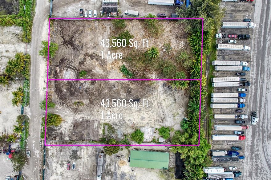 An amazing opportunity to own two adjacent 1-acre lots in NW Hialeah. Both lots must be sold together. This blank canvas is perfect for farming, livestock or truck parking. Enjoy privacy and flexibility with easy access to main roads and the Florida turnpike. There's a few Mango, avocado, almond and banana trees. Three water wells. No electricity currently but it can be easily installed (power lines are present). Don't miss this rare opportunity - Contact listing agent for more information and showings.