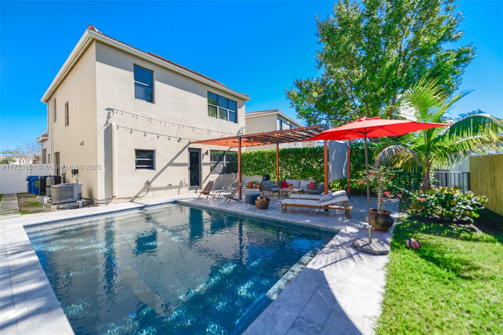 Welcome to luxurious living in the prestigious Aventura Isles community, where elegance meets convenience.
Step outside to your private backyard oasis. The brand-new pool and stylish patio create the perfect space to relax or entertain. The outdoor lounge and barbecue area are ideal for hosting gatherings. Perfectly located near I-95, this home offers easy access to Aventura Mall, Bal Harbour Shops, South Beach, and both Ft. Lauderdale and Miami Airports. Excellent dining and schools are just moments away.
This stunning 2,700 sq. ft. lakefront home features 4 spacious bedrooms, 2.5 beautifully designed baths, and a 2-car garage with custom organizers. High-end upgrades include eco-friendly solar panels, a barrel tile roof, and elegant finishes throughout. Don't miss this opportunity.