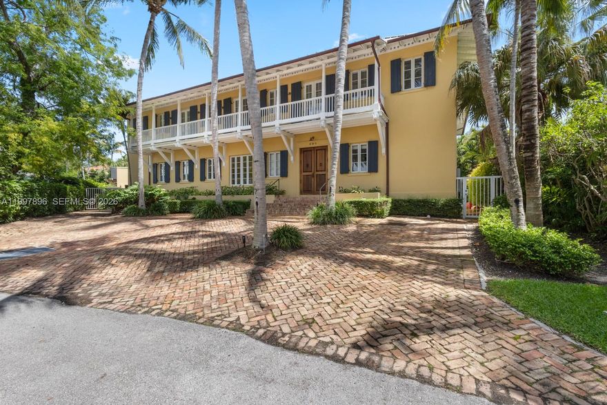 Timeless colonial-style residence, also known as Villa Rosa, set on a rare 12,200 sqft lot in the heart of Key Biscayne. Designed by renowned architect Cesar Molina, this 5-bedroom home is located on a very quiet, low-traffic street, offering privacy within a well-established, family-friendly neighborhood.

The home features double balconies, bright interiors, and a functional indoor-outdoor layout with expansive covered terraces. The kitchen includes an island, Sub-Zero refrigerator, wine cooler, double ovens, and two dishwashers. The primary suite offers a private terrace, oversized walk-in closet with safe, and dual bathrooms with sauna.

The spacious backyard includes a pool and generous green space. Additional features include maid’s quarters and construction that meets hurricane code requirements. Ideally located near beaches, parks, and top-rated schools, this is a rare opportunity to own a well-designed home on one of Key Biscayne’s most desirable streets.