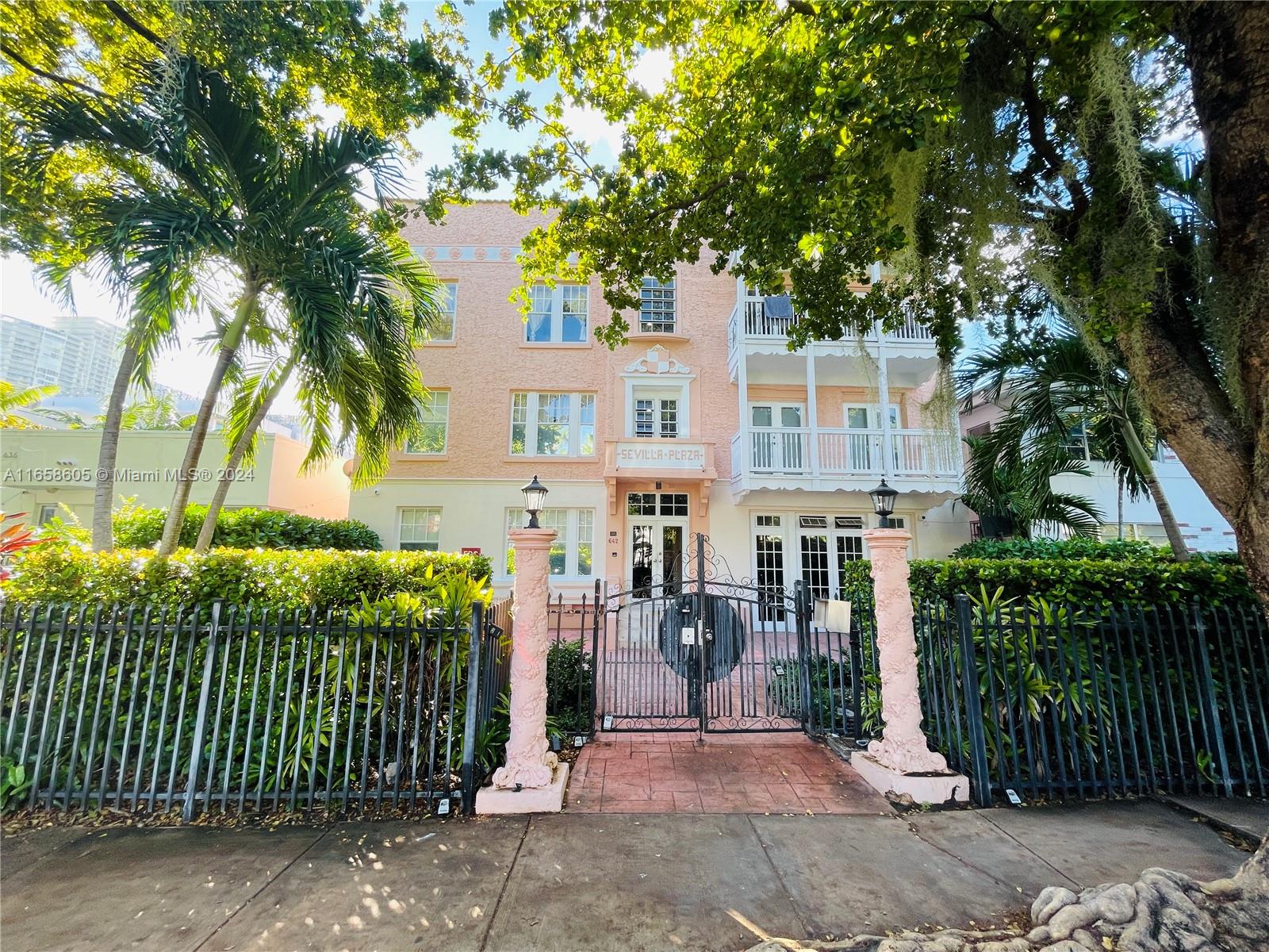 Enjoy the natural light that fills this East-facing corner 2bedroom unit, located on the beautiful tree-lined street of Michigan Ave. Inside the historic Sevilla, this unit pairs the South Beach charm with all of the desired modern conveniences. Featuring granite countertops, a honed marble backsplash, an upgraded appliances suite, and in unit washer and dryer, this unit is easy to love. Including a separate entrance for the second bedroom, this is a great floorplan for those that value privacy. Only a lovely stroll from the best South Beach has to offer; South of Fifth, Flamingo Park, Whole Foods, Publix, and much more.