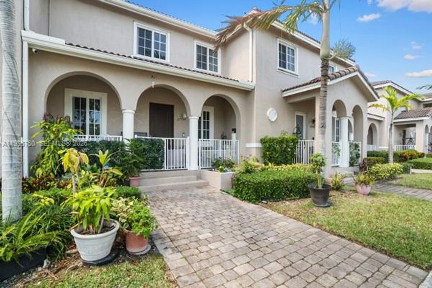 Spacious 2-bedroom townhome in gated Mandarin Lakes featuring open layout, private patio, and full amenities in a prime Homestead location. This two-story residence offers approximately 1,400+ sq ft of living space with a functional and comfortable design.

The main level includes tile flooring throughout and a bright living and dining area. The kitchen is equipped with granite countertops, stainless steel appliances, wood cabinetry, and a breakfast bar, creating a seamless flow for everyday living.

Sliding glass doors lead to a private fenced backyard with paver patio, ideal for outdoor seating or entertaining. A full-size washer and dryer are conveniently located on the first floor.

Upstairs, both bedrooms are generously sized with ceiling fans and ample closet space, providing separation from the main living areas for added privacy.

Located within a gated community offering pool, fitness center, clubhouse, and playground, with HOA covering cable, internet, and landscaping. Convenient access to Florida’s Turnpike, US-1, shopping, dining, and schools.