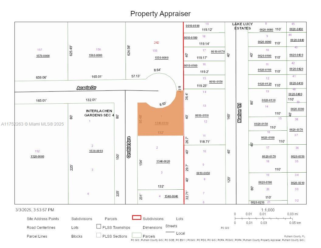 Build your dream home on this vacant lot located at 256 ORCHID AV. INTERLANCHEN, FL located in Putnam County.
Not much land left in Florida. Take advantage and dream big. This city is surrounded by lakes