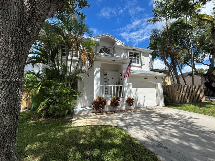 Welcome to Amaretto! This updated 4 bedroom, 2.5 bath home offers modern finishes and comfort throughout. Recent improvements include a new roof (2023), fresh interior and exterior paint, new flooring in three bedrooms, and a glass-railed staircase. Hurricane protection throughout, 2018 A/C, tankless water heater, and a 1-car garage. Screened patio brings natural light and is perfect for relaxing or entertaining. Low HOA of $194/month with community pool, tennis courts, and clubhouse. Convenient Kendall location close to great schools, dining, and shopping.