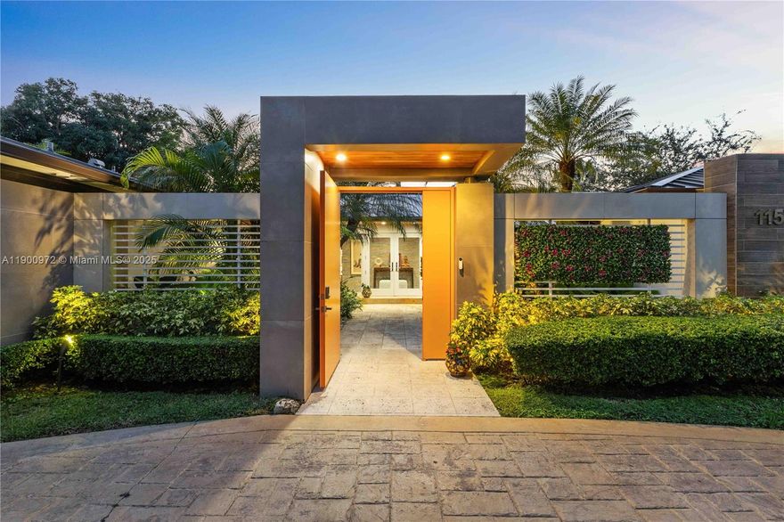 Hidden behind a lush private atrium, this 5BD/4.5BA residence lives like a private retreat. The entry sets a tranquil tone—an open-air enclave that adds privacy and a peaceful sense of arrival. Inside, light and greenery fill every space, where wood-clad ceilings, glass doors, and natural textures create relaxed sophistication.

The show-stopping primary suite is a true sanctuary, rarely found in this price category—nearly two rooms in one, with a lounge area, private pool access, and a spa-inspired bath. On the opposite side, four generous bedrooms, two ensuite, offer comfort and privacy.

Tall privacy hedges surround the pool, creating a serene escape with spaces to dine, lounge, or unwind. Homes of this character are seldom available—come experience it for yourself.