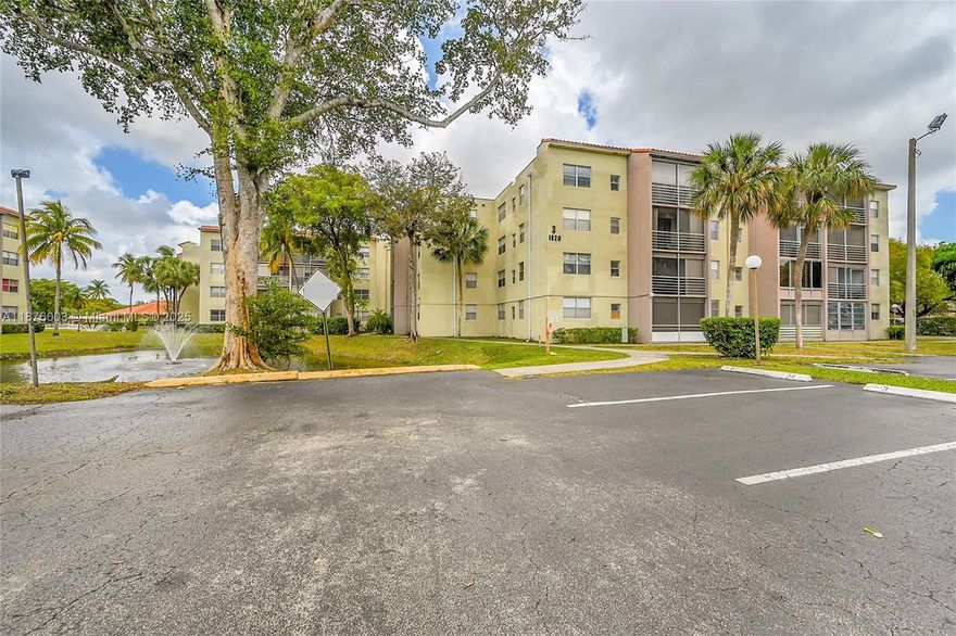 This updated 1-bedroom, 1.5-bath condo is currently leased with excellent tenants already in place, offering immediate rental income for investors.  The spacious layout features a well-sized bedroom with two walk-in closets, and an upgraded kitchen with modern appliances and tasteful finishes.  Tile flooring throughout adds durability and easy maintenance.  Located in a quiet, gated community with a heated pool, fitness center, and clubhouse, this unit provides long-term value and tenant appeal.  Monthly maintenance includes water, trash, basic cable, roof maintenance, and access to amenities. Conveniently situated near shopping, dining, schools, and major highways.  A solid option for investors seeking a clean, income-producing property with responsible tenants in place.