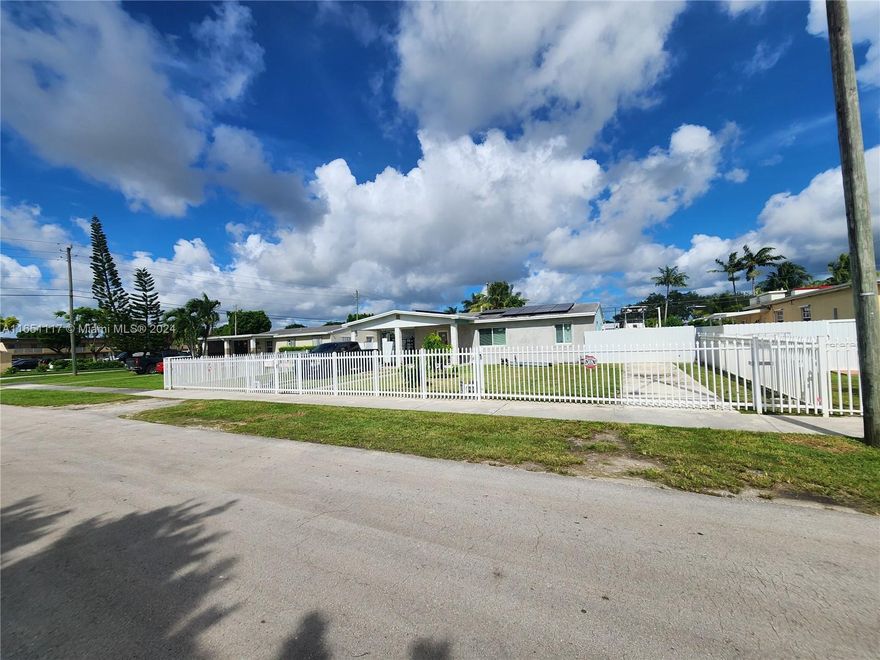 Great opportunity to own this spacious 4 room/2 bathroom home with pool, located on a huge lot that is rare in Miami Dade today! This property features solar panels, impact door, windows, security cameras, all new electrical wiring, smart lights, new plumbing, remodeled bathrooms, soft water system, and much more! The roof is new, the property is surrounded by beautiful metal fencing, the patio is lighted and has space for RV's and has hook up plumbing for RV's! The electrical panel has been replaced and has a tankless water heater. At the back of the property there is also space to enter with your boat, the lot is huge and well distributed. The best thing is no HOA!