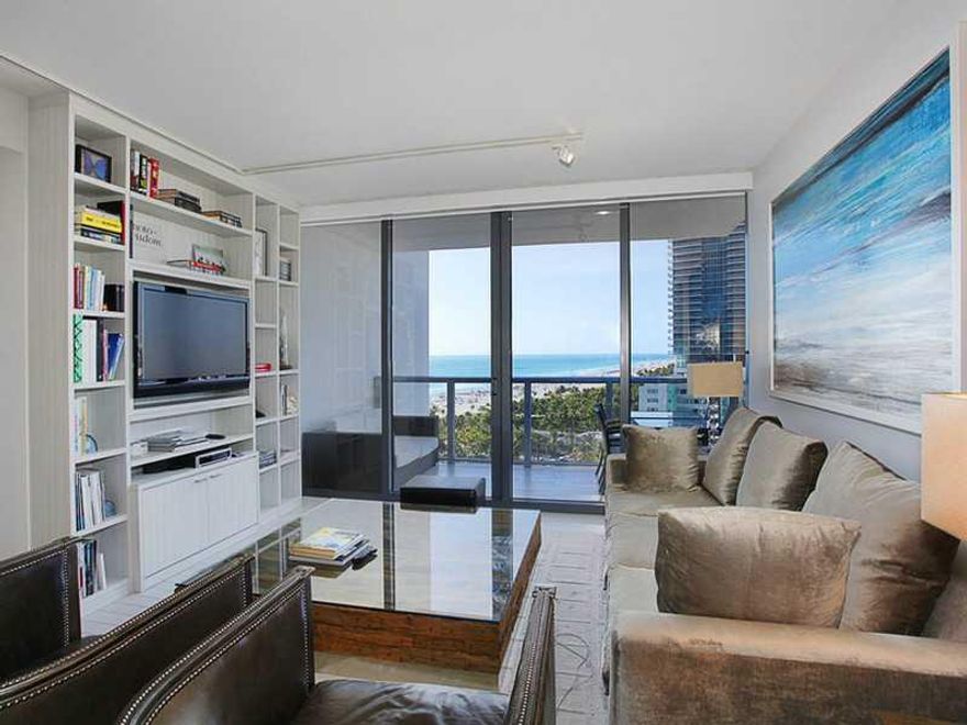 This beautiful residence is a renowned artist's masterpiece, unique from all others in this Line. Complete with world-class hotel service and amenities, fabulous restaurants, incredible pool & cabanas, Beach club, and sports deck. Truly the ultimate resor t lifestyle in the heart of South Beach. Brilliant southeast Views of the ocean. Den has been converted to 3rd bedroom. This condo was just featured in a real estate TV show!