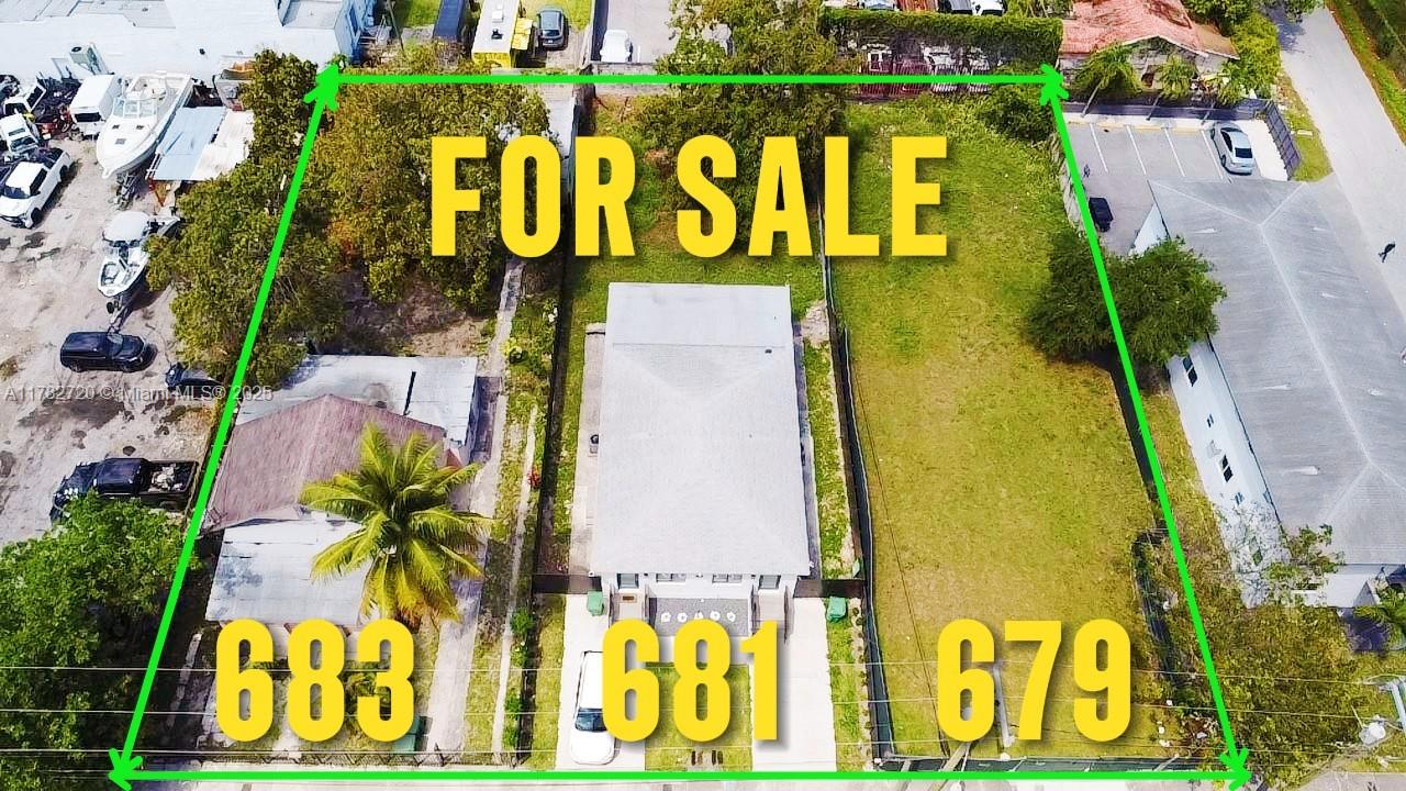 Rare 3-Lot Assemblage – 21,600 SQFT Total – Prime Commercial Opportunity in Miami’s D1 Zoning Exceptional development opportunity featuring a three-parcel assemblage totaling 21,600 SQFT in Miami’s sought-after D1 (Workplace) zoning district. Currently offered: 681 & 679 NW 30th St – Totaling 21,600 SQFT Zoning allows for light industrial, office, warehouse, and creative commercial uses. Located in a thriving commercial corridor with easy access to major highways, this site offers excellent visibility and strong long-term value. Whether for business expansion or new development, this is a rare opportunity to acquire prime land in a high-demand area.
Drive by today or contact the listing broker for more information.