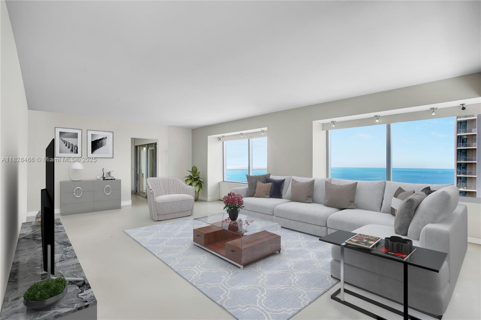 Experience the epitome of luxury w/ this rarely available corner unit at the prestigious Four Seasons Residences, combining the sought-after B+A lines for a total of 3,820 SqFt. Revel in the breathtaking open bay & city views from two private balconies. This exquisite 5-bed/4.5-bath residence boasts high-end finishes, including 8-foot mahogany doors, floor-to-ceiling windows, & elegant marble flooring throughout. The expansive living & dining areas are perfect for entertaining, while the gourmet kitchen is a chef's dream, featuring top-of-the-line Viking & Miele appliances, granite countertops & a wine cooler. Residents enjoy exclusive access to 5-star amenities & luxurious spa, along w/ the convenience of two dedicated parking spaces. Indulge in the ultimate lifestyle at the Four Seasons.