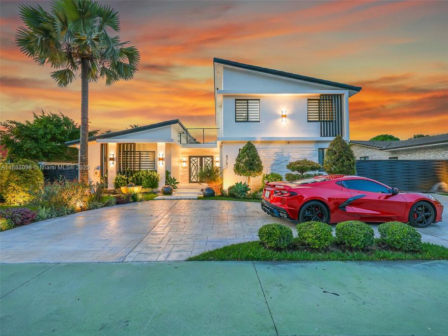 Modern elegance meets resort-style living in this South Miami home with 4 bedrooms, 4.5 baths, and open living spaces filled with natural light. The gourmet kitchen and formal dining flow to a private backyard oasis with pool, outdoor kitchen, and covered lounge perfect for entertaining. Property is larger than reflected in tax roll. Additional features include a gym, designer finishes, lush landscaping, and gated entry. Prime location near top schools, shops, and dining.