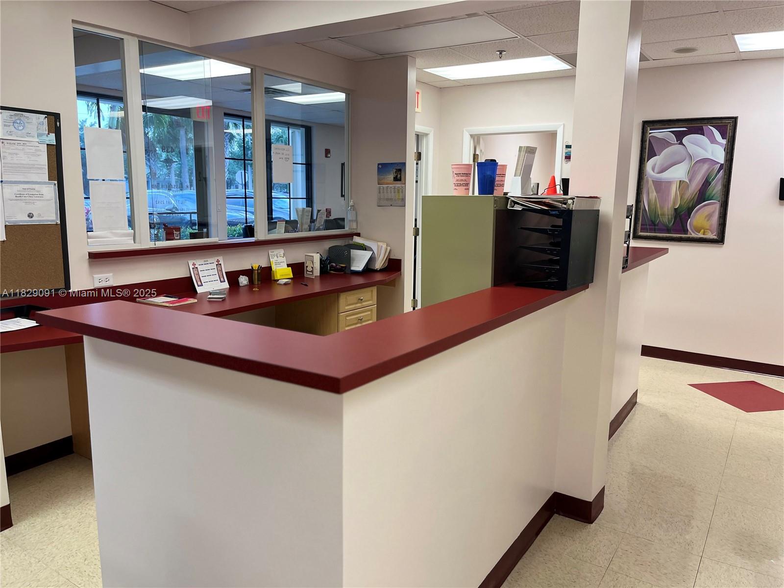 FOR SALE: Rare opportunity to purchase medical office in excellent condition. Large waiting room, private doctor office, large nurses workstation, six exam rooms with sinks, 2 restrooms, break room. Well-located between I-95 and US Highway One. Contact for more information.