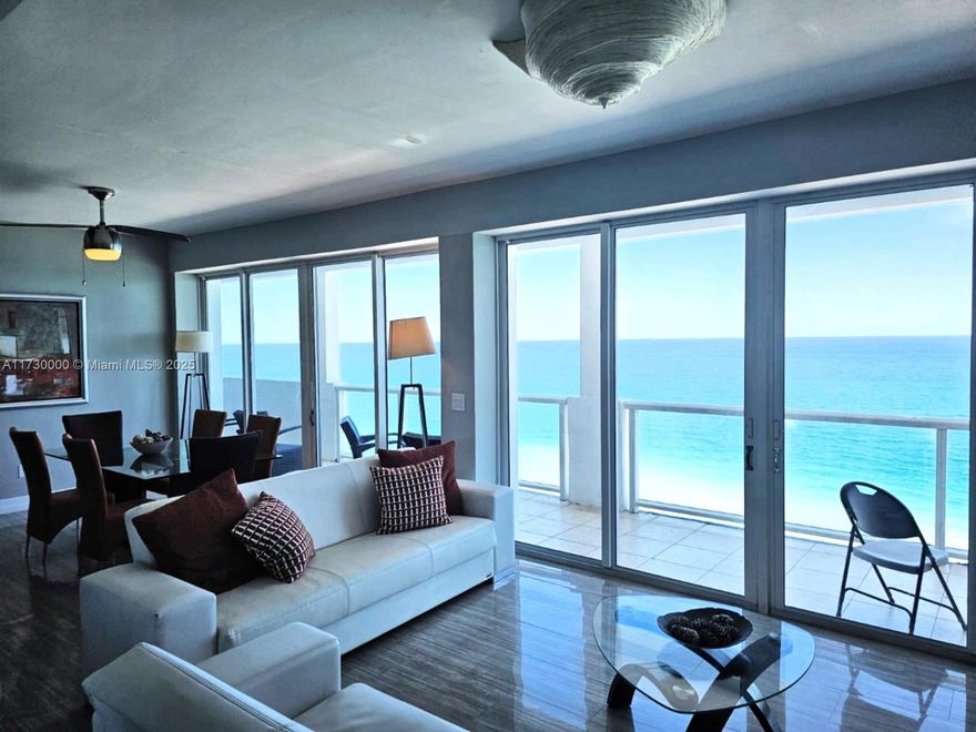Condo Hotel, penthouse direct ocean view.  100-foot balcony with access from all rooms. Jaw dropping expansive view!  Ocean and bay view from master bedroom. Totally renovated with contemporary style.  12-foot ceilings, porcelain tiles, SS appliances.  40-year certification finished.  New updates include, all new pool, foundation, electrical panel update, elevators, new chillers, water tower updates, new fitness center, and impact windows.  This condo hotel provides security desk check in for guests, free parking.  Air BNB, short term rental ready.  Maintenace includes all utilities, valet parking, Insurance, and cable includes internet and TV.  $110,000 gross revenue.  This building is prime for redevelopment and has had much interest from top Miami Beach developers.