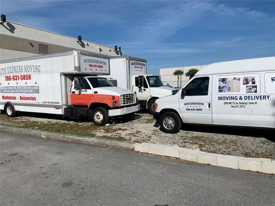 Moving Business, many years of service, since 1999. Includes two trucks and a van-one with a hydraulic lift and another with a ramp, as well as a high-roof van with a hydraulic lift. Equipped with furniture-moving tools, blankets, and work tools. The business name, phone number, website, and email are included. We have local and interstate licenses and also handle international moves. Very good, fully verifiable profits through service contracts. The business has an office in Doral with ample truck parking in an excellent location. Actual profits range between 40% and 50% of revenue. The agent, Sergio Quiroga, is the business owner.
