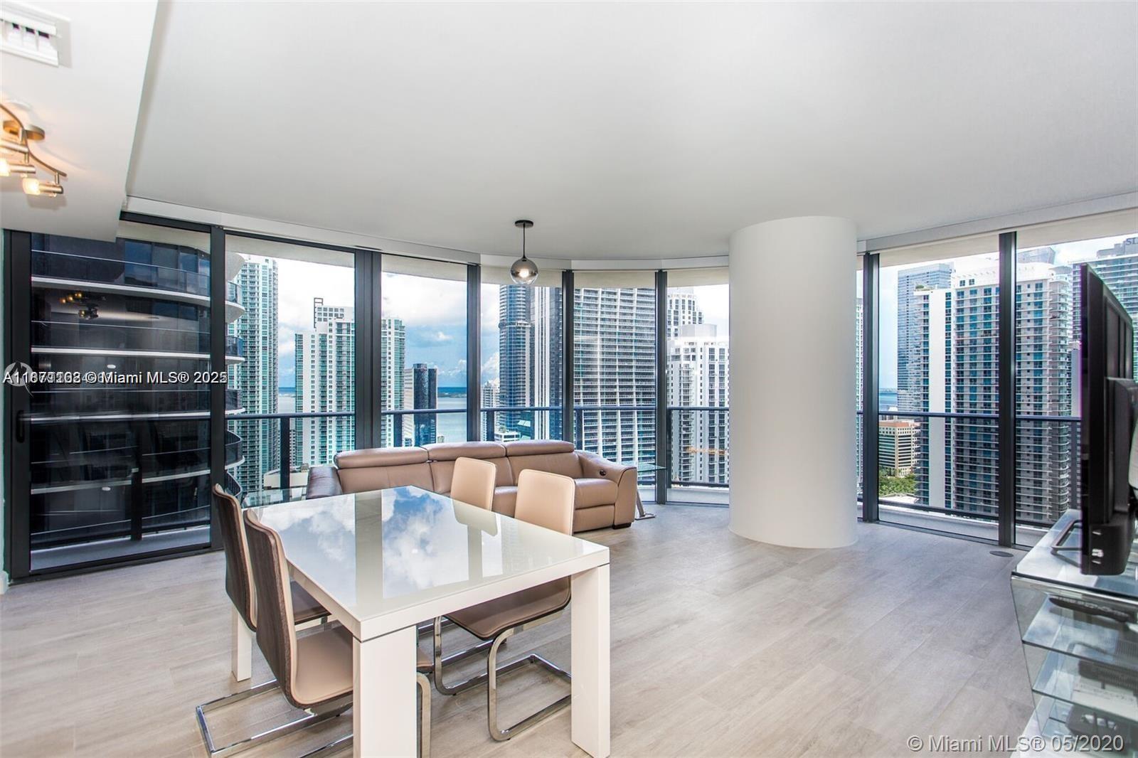 Enjoy the best of Brickell living in the exclusive and trendy Brickell Heights building. In PRIME location! Fully furnished, 2BR/2BA corner residence in the preferred "03" line boasting city and partial water views, wraparound glass balcony, custom Armadi closets, Italkraft cabinetry & stainless steel appliances. Resort-style amenities include spa, rooftop pool, business center, concierge and more! On-site access to Equinox & SoulCycle. Ideally located next to Brickell City Centre, Mary Brickell Village, Publix & world-class restaurants. 1 Assigned parking on 2nd floor. No pets. Available short-term for 6-7 months.