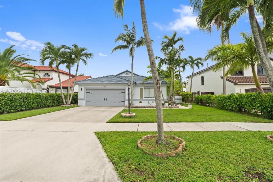 One-story single-family home offering 3 bedrooms and 2 bathrooms with 1,803 sq. ft. of living area on a 6,300 sq. ft. lot. The property features an open and well-distributed floor plan with abundant natural light, open living and dining areas, and a functional kitchen. A recently remodeled bathroom with modern finishes adds to the home’s appeal. The backyard includes a private pool with lake views, providing outdoor space that combines privacy and relaxation. Additional updates include a newer A/C system and water heater.