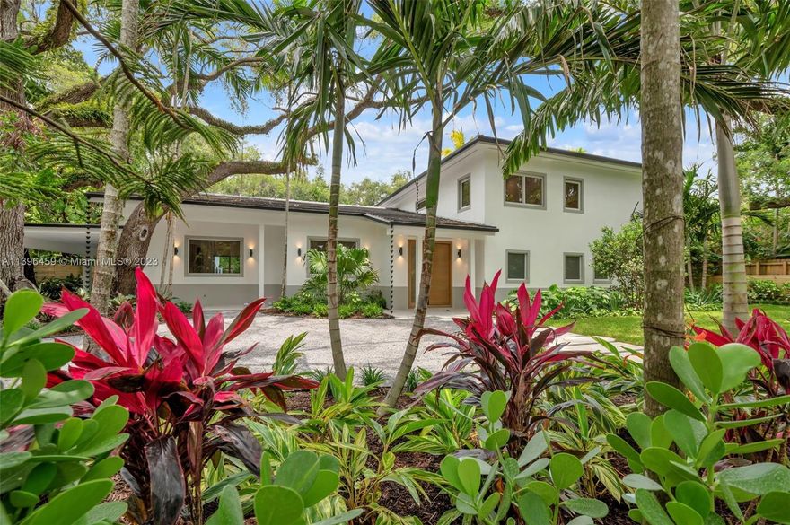 Brand new stunning home in the heart of Coconut Grove sitting on impressive & rare 13,960 sqft. lot. The 5,323  sqft. home with 7 bedrooms & 8.5 bathrooms is the perfect entertainer's dream. Featuring a beautiful and lush backyard with a covered entertainment area and outdoor built-in grill/kitchen. French oak wooden floors throughout, Chef's kitchen with sleek Monogram appliances and a 24" Liebherr fully integrated wine cooler. The main suite has a spacious terrace overlooking the backyard and large his & hers walk-in closets. Amongst many highlights, the property features an electric vehicle charging port and a guest house with kitchenette, 2 full baths and large bedroom. Home is located near some of the most prestigious schools in Miami-Dade and the best shops and restaurants in CG.