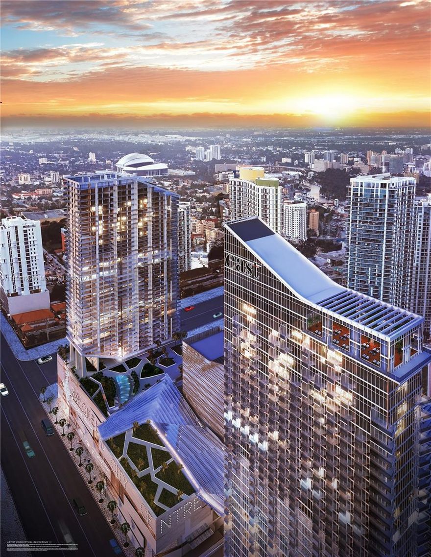 Live in one of Miami's most exciting NEW development Enjoy the amazing lifestyle Reach at Brickell City Centre
offers in this spacious 1 Bedroom 1.5 Baths, with amazing views to the city and Bay. With high end appliances and
marble floors. 24/7 Concierge and Security, Valet Parking. with great shops, restaurant, movies, super market. Live
in the Center of it all Live at your Reach.