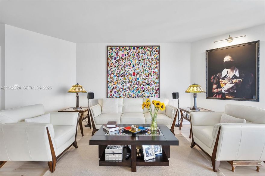 Opportunity is calling—step into this high-floor gem with breathtaking views of the Intracoastal Waterway and lush golf courses, where every day begins with a stunning sunrise and ends with a spectacular sunset.

This expansive 1,622 sq. ft. condo boasts a thoughtfully designed split floor plan, offering 2 spacious bedrooms and 2 beautifully updated bathrooms. The completely remodeled kitchen, featuring modern finishes, opens seamlessly to the living area, making it perfect for both relaxing and entertaining. Luxury vinyl flooring adds warmth and style, while custom-built closets provide smart storage solutions. LED recessed lighting, smooth ceilings, and a brand-new A/C (installed in 2025) complete this impeccably maintained space.

Convenience is key here, with assigned parking for one vehicle and a second spot available. Nestled within a full-amenity waterfront building along Aventura's iconic Country Club Drive, you'll enjoy a lifestyle of comfort and sophistication.

Lovingly cared for by its current owners, this home is ready for you to move in and make it your own. Don’t let this opportunity pass you by!