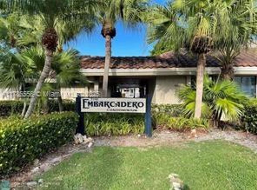Welcome to this stunning pet friendly community this space unit feature 3 bedroom, 2 bathroom on the 1st floor located in the highly desirable Embarcadero community. Washer and dryer in unit. enjoy the community amenities of two pools, fitness center, gated and 24 hour security. Its near the beach, supermarkets, parks and entertainment. This unit is great for investment or to raise a family.