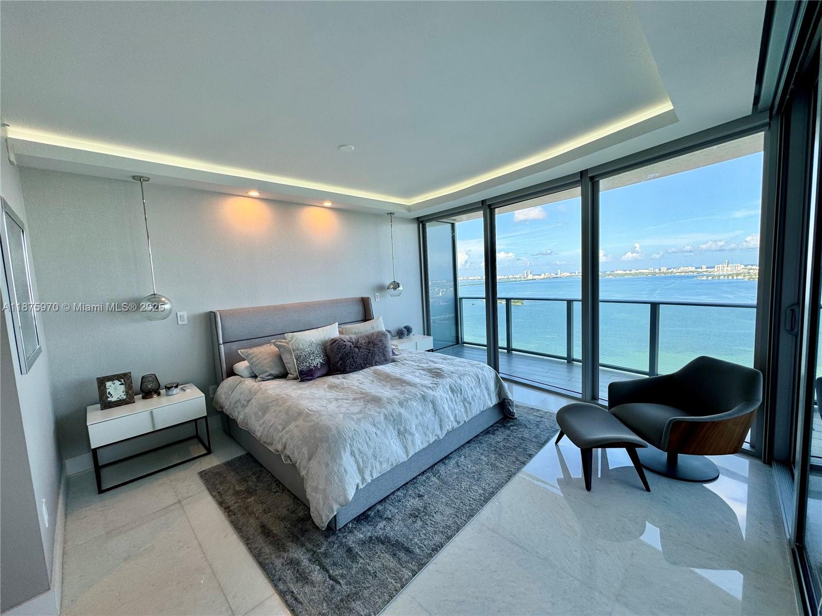 Discover the epitome of luxury living in this stunning fully furnished 2,018 sqft 3-bedroom, 4-bathroom south corner unit at Aria on the Bay. This exquisite residence show-cases cinematic bay-to-ocean South East views from the expansive wrap-around balcony. Aria on the Bay elevates daily life with access to an array of luxury resort amenities, including two pools, a hot tub, BBQ area, state-of-the-art gym, sauna, steam room, kids' playroom, theater room, and a spacious event room. In the cultural heart of Miami - perfectly positioned to enjoy vibrant entertainment options at the opera, ballet, museums, parks, arena events, acclaimed restaurants and elevated shopping. This residence provides an unparalleled lifestyle experience. 9 month lease. No pets.