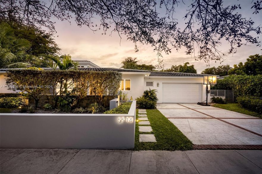 This modern mid-century style home in the sought-after South Coral Gables neighborhood is a true gem. Updated in 2008, this property seamlessly blends contemporary amenities with the timeless appeal of mid-century design.
Boasting 5 bedrooms and 4 bathrooms, this home provides ample space for both privacy and shared moments. The addition of a den/loft office adds versatility, making it an ideal space for work or relaxation.
The floor-to-ceiling impact windows and doors not only flood the interiors with natural light but also offer stunning views of the surrounding landscape.  The open floor plan is a highlight, creating a fluid and dynamic living space that is perfect for entertaining.