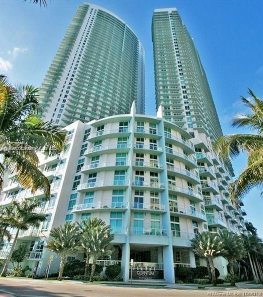 Spacious 2-bedroom, 2-bath residence at Quantum on the Bay, located in the heart of Miami’s vibrant Edgewater neighborhood. This modern unit offers floor-to-ceiling windows with stunning bay and city views, open kitchen with stainless steel appliances, and split floor plan for privacy. Enjoy luxury amenities including two pools, state-of-the-art fitness center, club room, theater, 24-hour concierge, and valet parking. Just minutes from Downtown, Brickell, Wynwood, and Miami Beach.