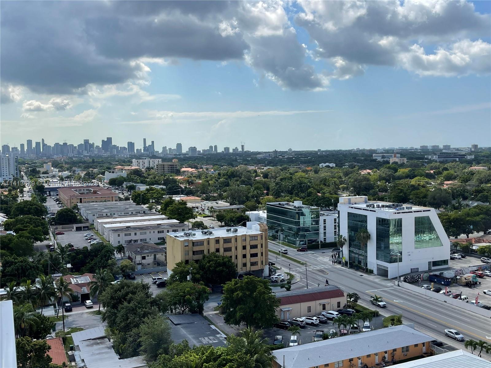 **LOCATION, LOCATION, LOCATION** 1/1 Penthouse unit with new floors, Washer/Dryer and a beautiful view of the city. This unit comes with 2 parking spaces which is very hard to find. The unit also has impact windows throughout. Great location close to the Airport, Coral Gables, Downtown Miami and highways. Covered balcony and amenities include pool, sauna, gym and club room.