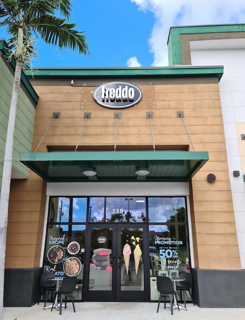 COME LOOK NO FUTHER FANTASTIC OPPORTUNITY TO OWN VERY SUCESSFULL FRANCHISE ( FREDDO TRADICIONAL ITALIAN GELATO ) . OPEN FOR 3 YEARS NOW . VERY BUSY SHOPPING PLAZA IN PEMBROKE PINE NEAR I 75 EXPRESS WAY AND PEMBROKE PINES MALL WITH TWIN PEAK RESTAURANT NEXT DOOR .AVOID THE DOWN TIME AND COMPLICATIONS OF CONTRACTORS AND PERMITS OF DEALING WITH CONTRUCTION FOR 1 YEAR OR MORE AND WALK TO A FRANCHISE BUSINESS PRODUCING MONEY NEXT DAY THAT YOU CLOSE. TRAINING AVAILABLE, PRICE OF SALE IT IS LOWER THAN OPENING A NEW FRANCHISE NOW IN 2025 . PLUS A LONG TERM LEASEOF 10 YEARS SECURED YOUR BUSINESS UNTIL 2031 AND YOU HAVE AN ADDITIONAL 10 YEARS PLUS AFTER THE ORIGINAL LEASE END. PLEASE CALL LISTING AGENT BY APPOINMNET ONLY. STRICKLY INFORCES AS OWNER DO NOT WANT EMPLOYEES TO KNOW ABOUT THE SALE .