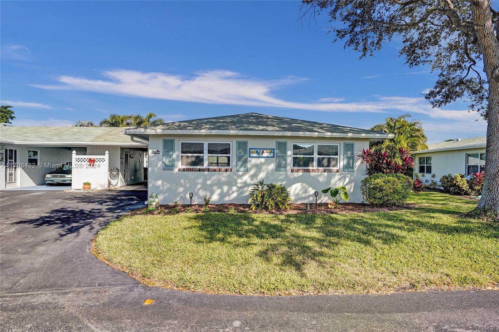This beautifully updated villa is nestled in a quiet, well-maintained 55+ green community, offering the perfect blend of comfort and convenience. Featuring 2 spacious bedrooms and 2 modern bathrooms, the open floor plan is ideal for effortless living and entertaining. The Master Suite is a peaceful retreat with with walk - in closet. Enjoy access to the pool, clubhouse, and lush green spaces, all maintained to the highest standards. Conveniently located just minutes from vibrant downtown Delray Beach, you'll have endless options for shopping, dining, and entertainment right at your doorstep.
Don't miss this gem—schedule your tour today!