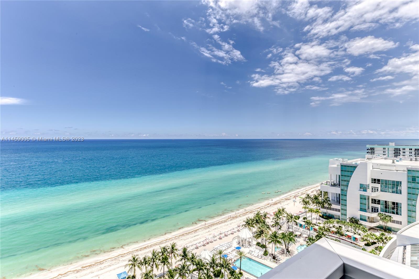 Stunning Oceanfront 2500 SQ.FT Residence in a quiet, boutique resort style building. Direct Ocean and Beachfront views! 2 bdrm 2 and 1/2 bath, plus glass enclosed den, office or 3rd bedroom!. Bright, open and flowing floor plan with high-end timeless designer finishes. 2 balconies; South and North. Control 4 automation, gourmet kitchen, electric window coverings, LED lights and much more. Amenities include private theater room, fitness center, sauna, heated pool, hot jet whirlpool, 24 hr security, valet, and private pool and beach concierge. Residents can enjoy access to the Diplomat Hilton by Curio Resort Hotel Services, 5 Restaurants, beach and pool services, jet skis, paddle boards and more. Publix across the street close to the best restaurants and places of worship.